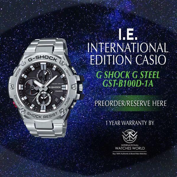 CASIO INTERNATIONAL EDITION G SHOCK G STEEL GST B100D 1A Mobile