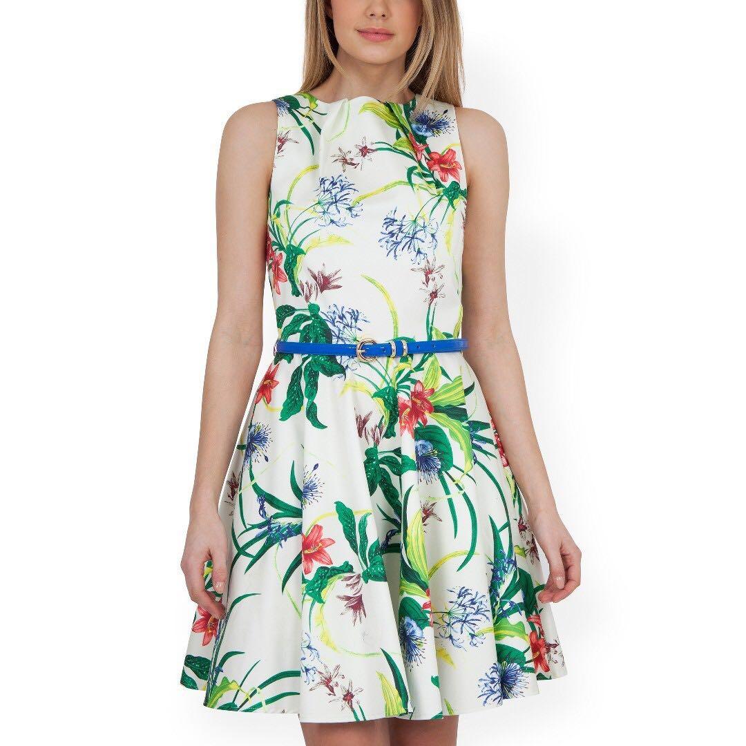 closet london skater dress Dusky Blue Skater Dress - Closet London