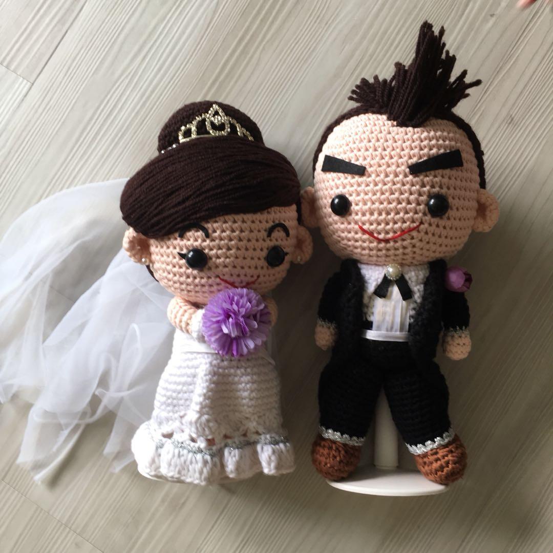 crochet wedding doll