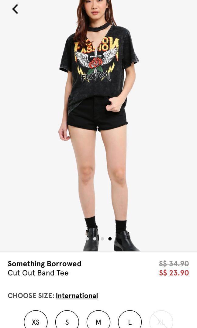 Cut out band on sale tee