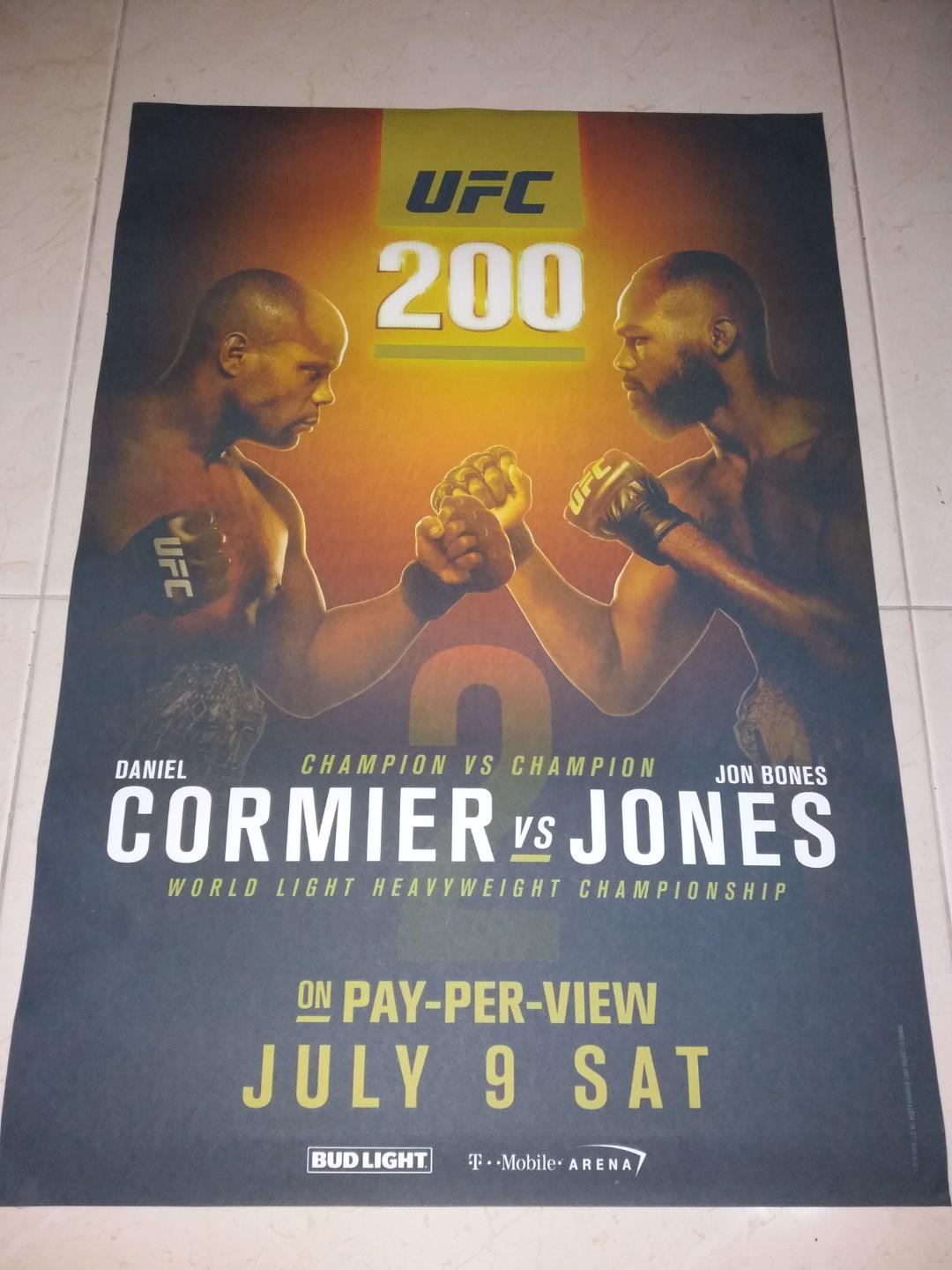 Ufc 200 Daniel Cormier Vs Jon Bones Jones Poster 42cm X 60cm Entertainment Events Concerts On Carousell