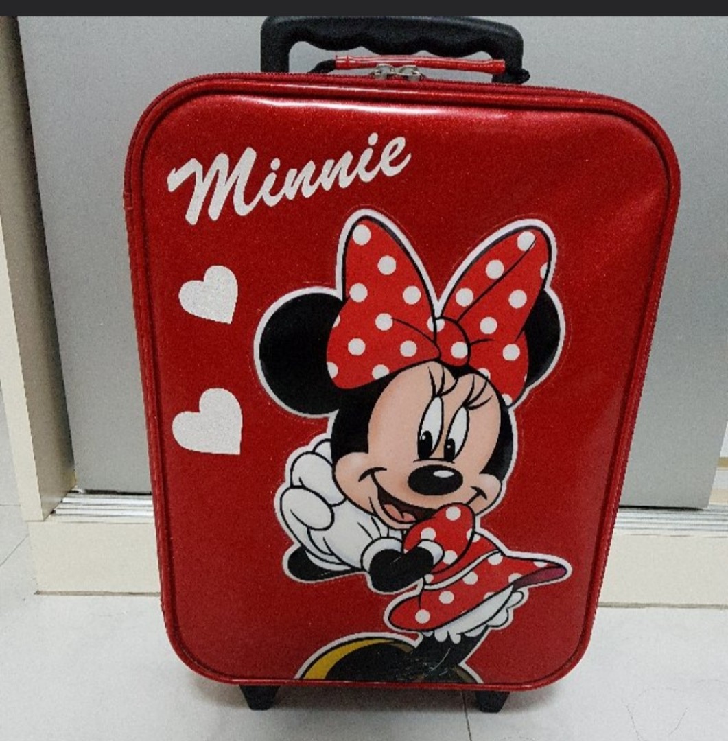 Disney Minnie Mouse Luggage Case, Hobbies & Toys, Travel, Travel Essentials & Accessories on