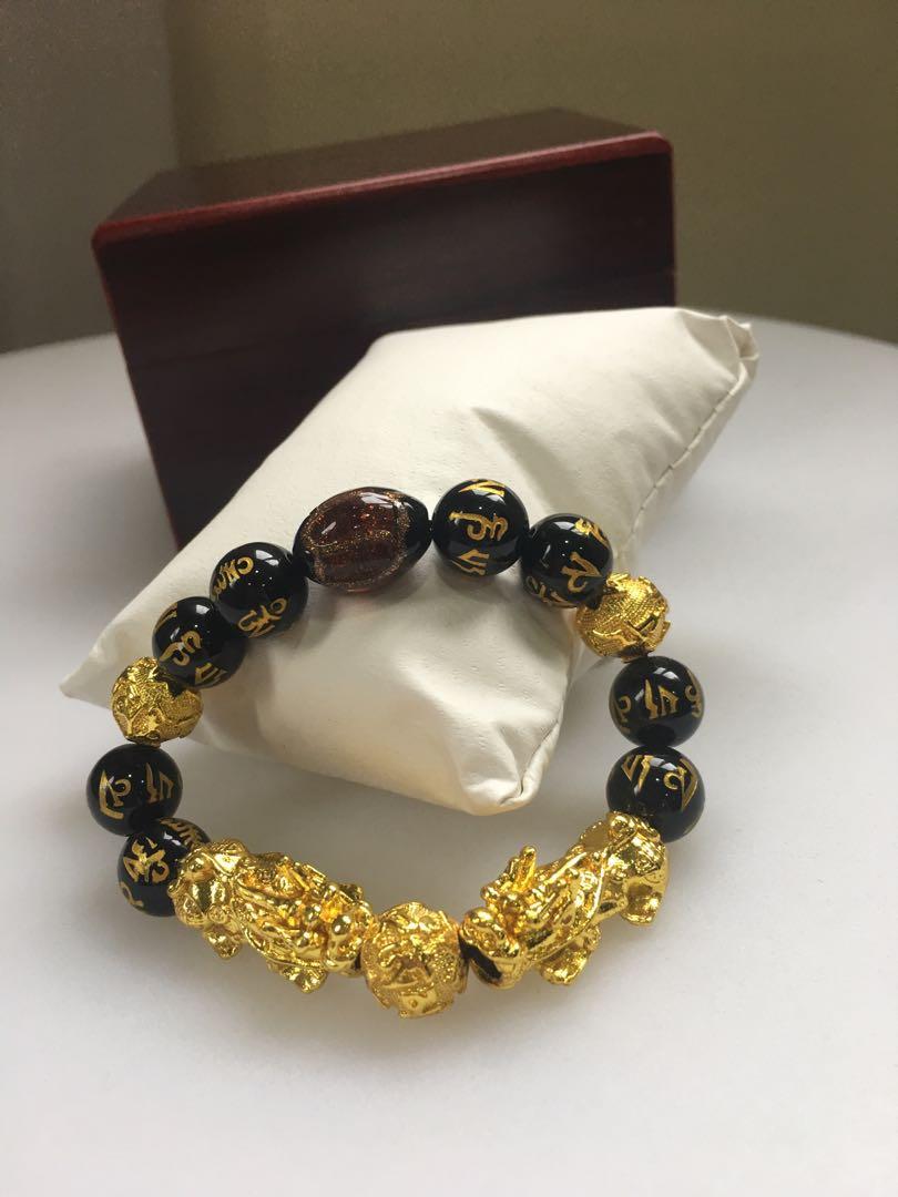 Double pixiu gold wealth bangle online