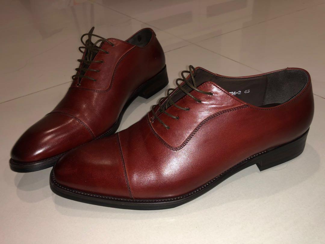 oxblood formal shoes