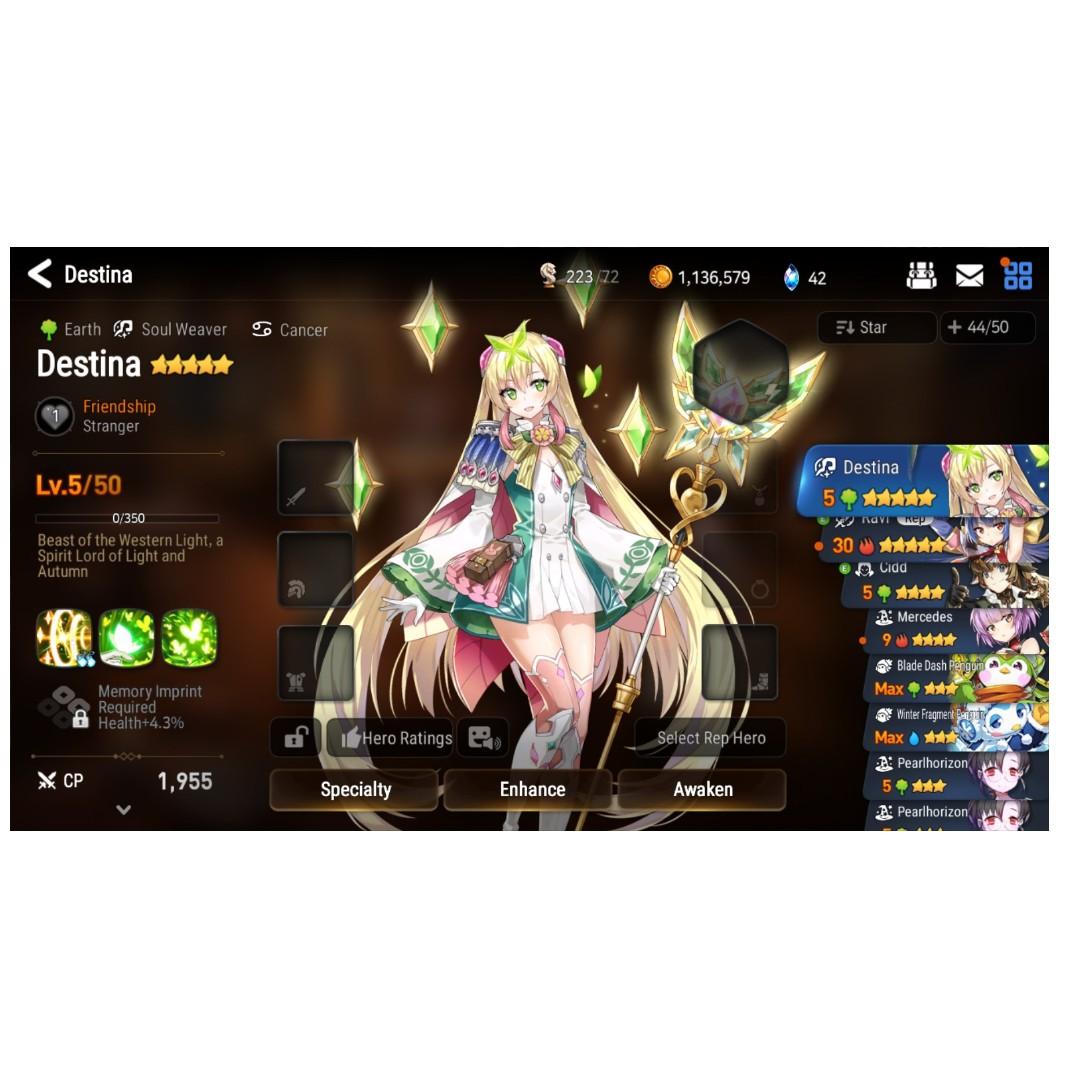 Epic Seven Account 2 Ssr Destina Ravi Toys Amp Games