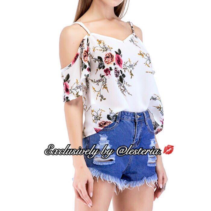 cold shoulder swing tops