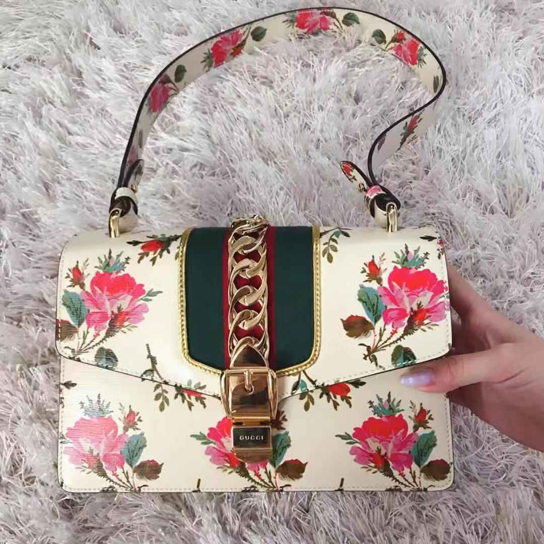 gucci floral print bag