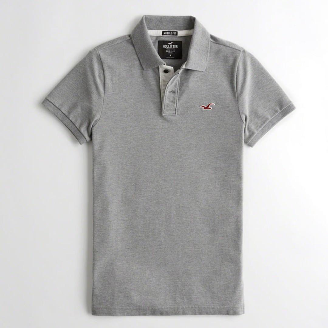 hollister muscle fit polo