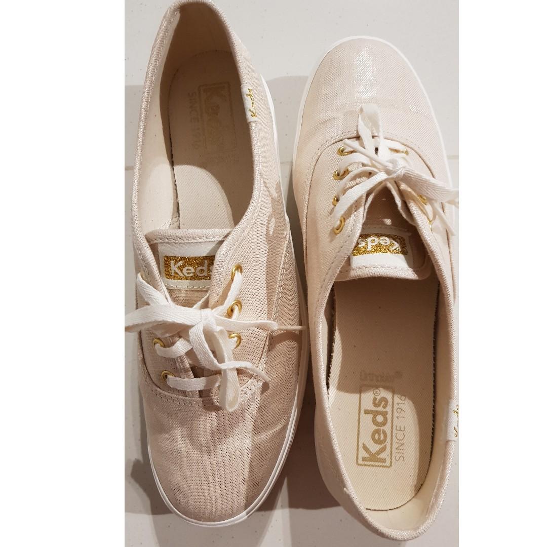 Keds Tripe Matte Brushed Metallic Women Sneakers Rose Gold