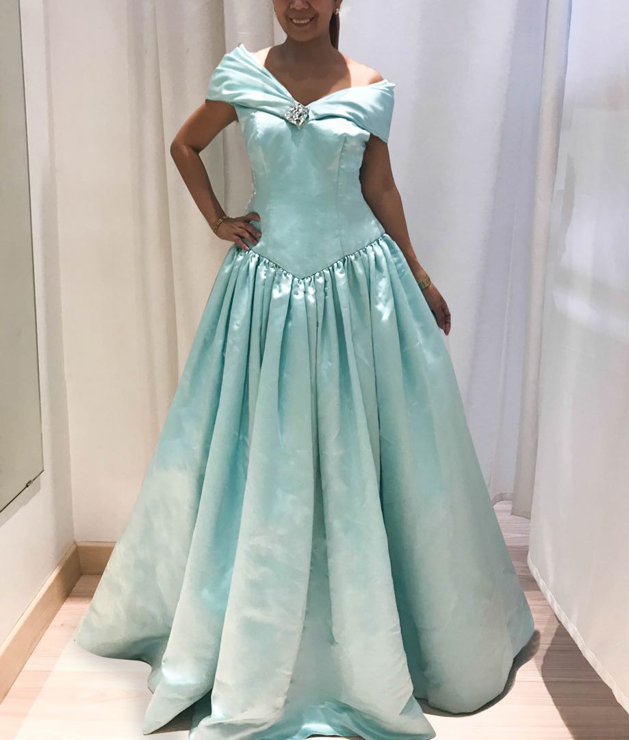 light blue graduation dress