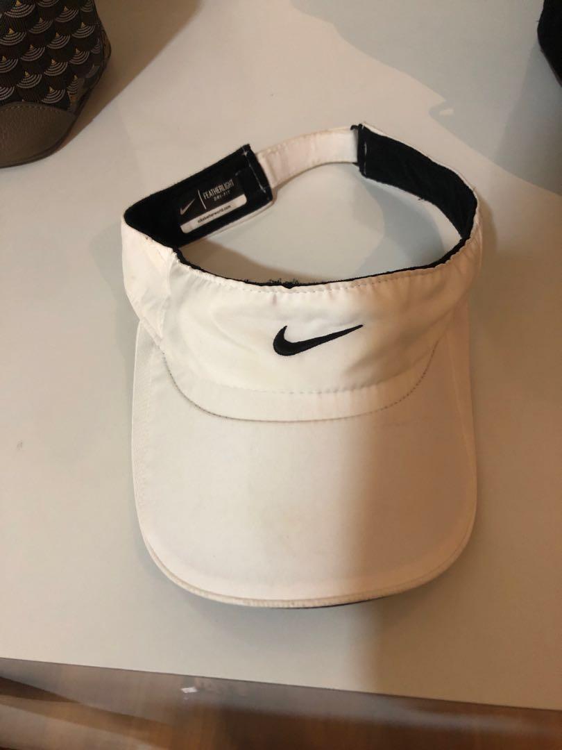 Nike sun visor white Men s Fashion Activewear on Carousell