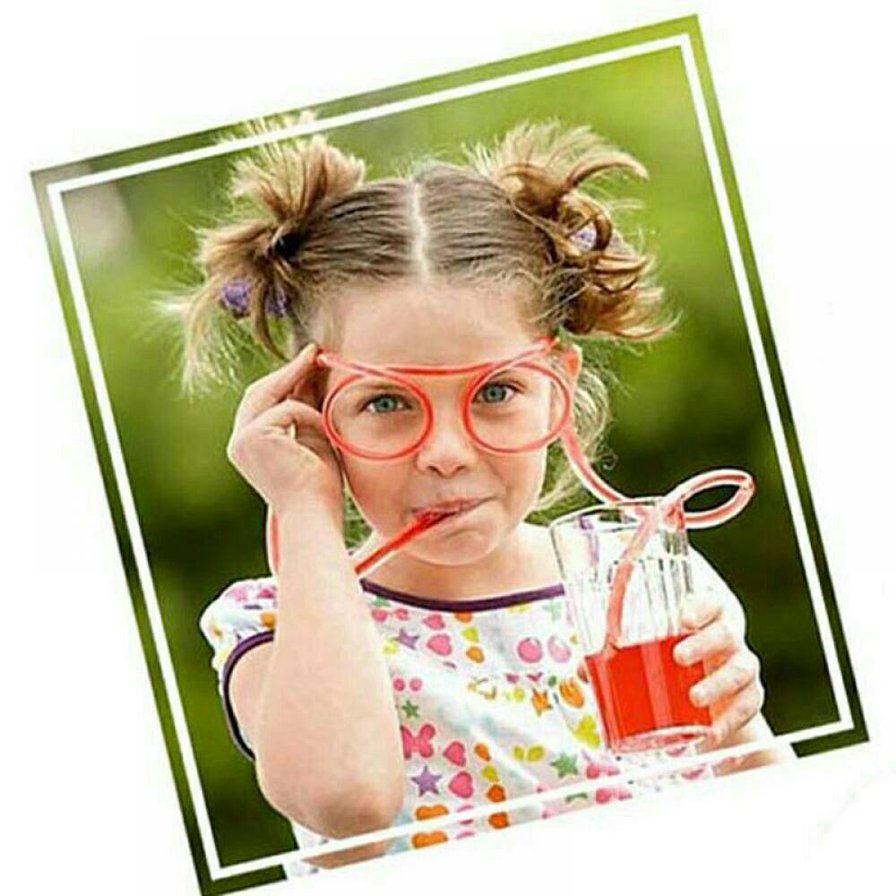 Soft Novelty Juice Kids Straw Glasses Long Tube Fun Drinking Straw for Children New