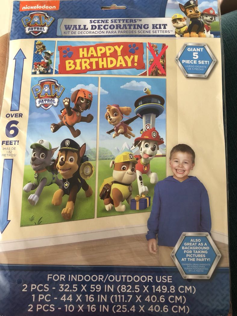 Paw Patrol Wall Decorating Kit Birthday Party Toys Games
