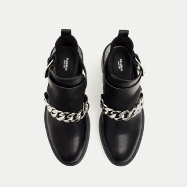 Pull and Bear Cut-out ankle boots with 