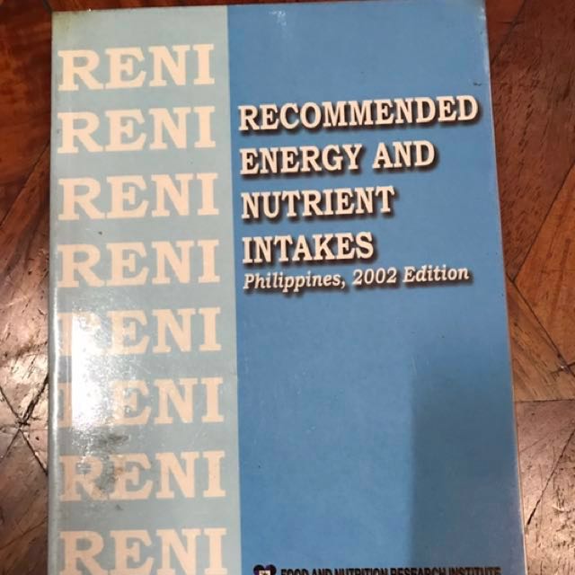 Energy and Nutrient Intakes 2002 edition FNRI, DOST