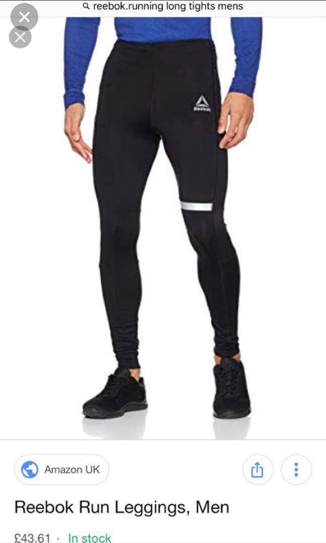 reebok running tights mens