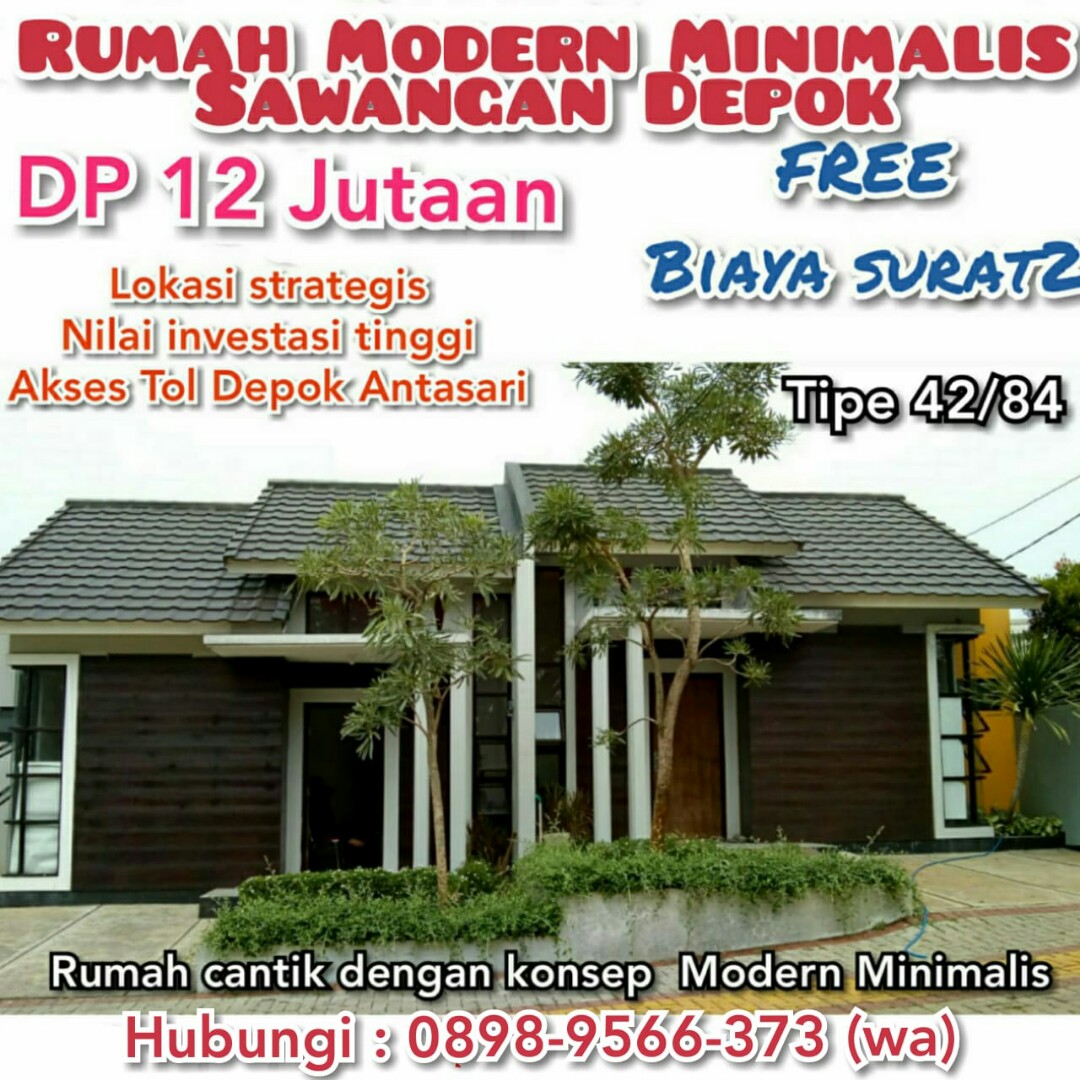 RUMAH MODERN MINIMALIS DI SAWANGAN DEPOK Property For Sale On