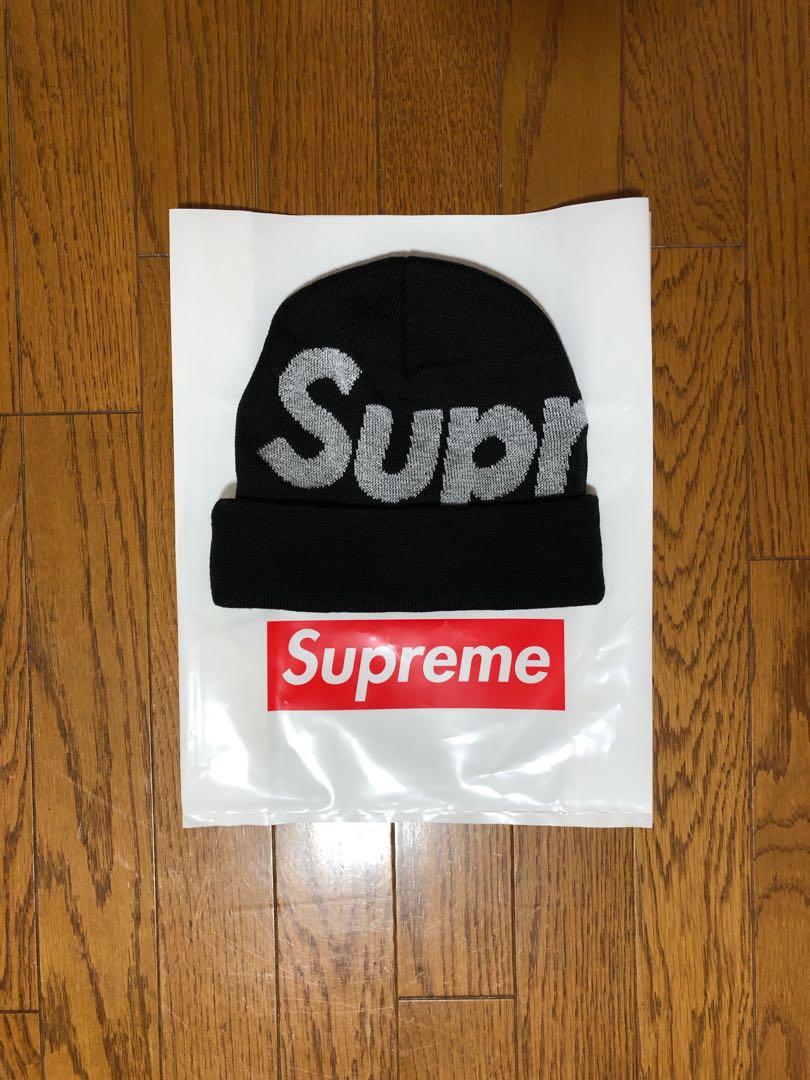 supreme big logo beanie