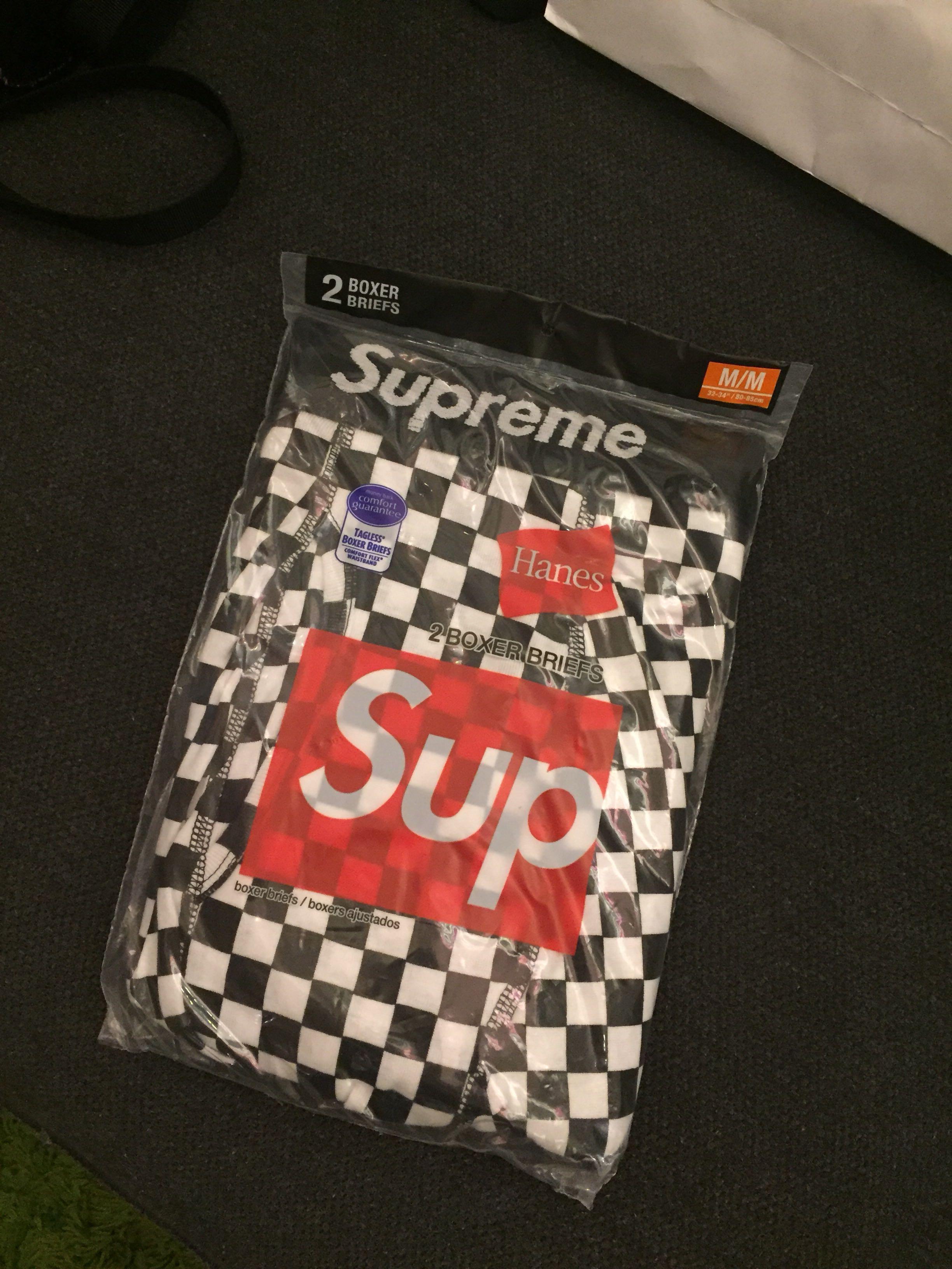 Supreme hanes checkered best sale boxers
