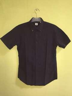 Kemeja uniqlo navy