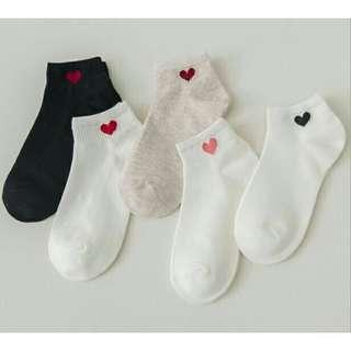 Embroidered Heart Iconic Socks