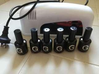 Gel Nail Lamp with Gel Polish