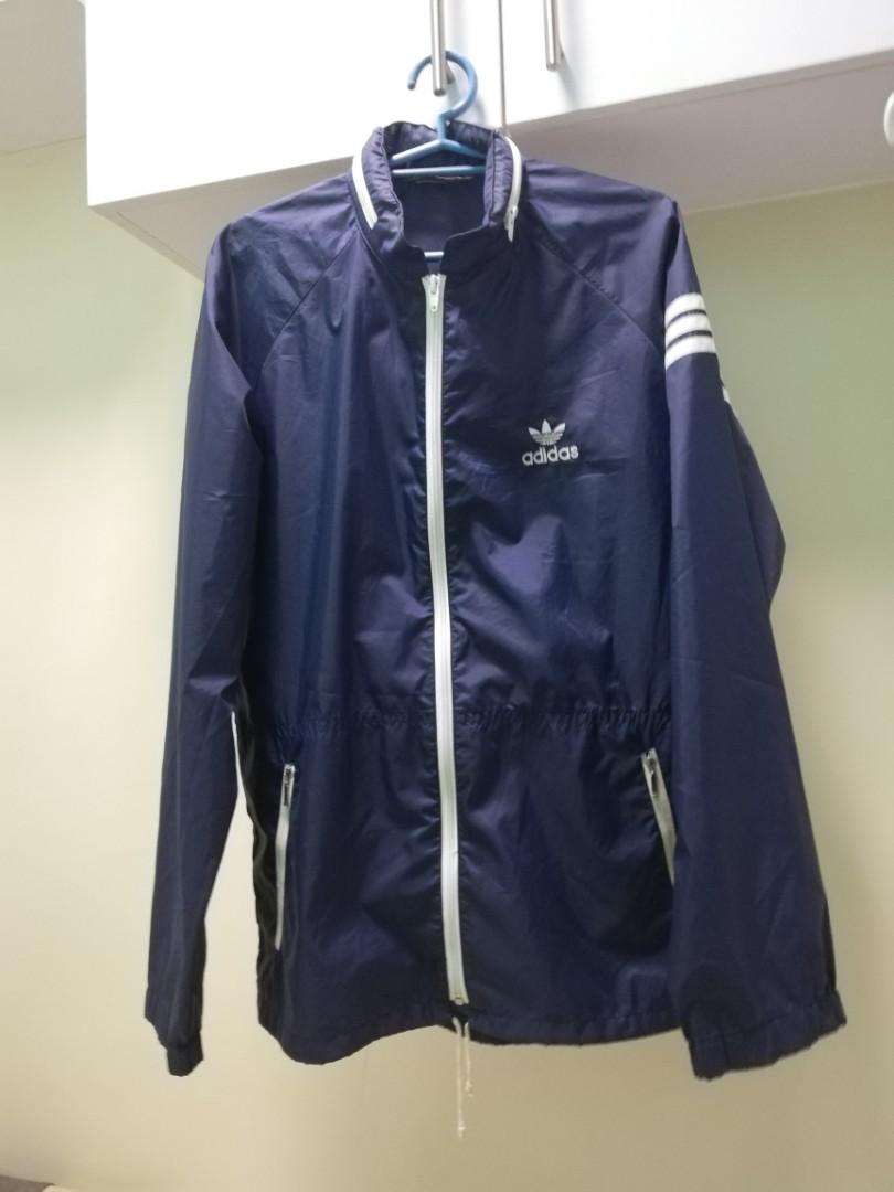 blue adidas windbreaker