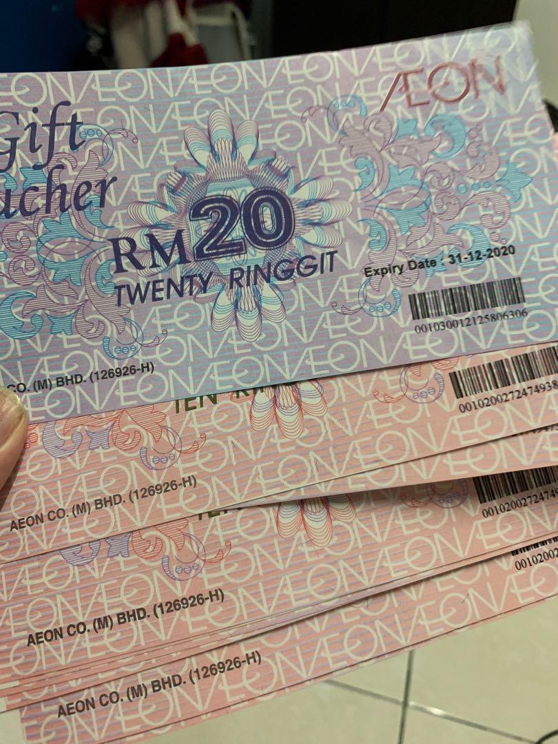 Aeon Voucher Rm130 Tickets Vouchers Gift Cards Vouchers On Carousell