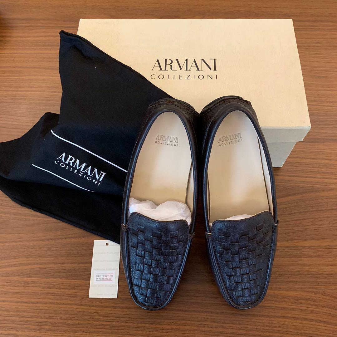 armani brown shoes