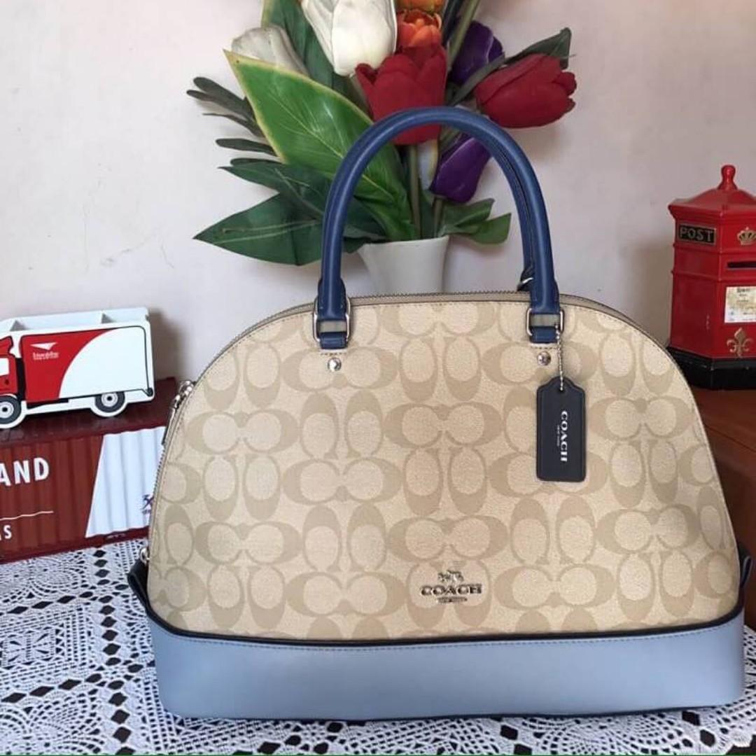 AUTHENTIC COACH LARGE SIERRA SATCHEL BAG CROSSBODY SIGNATURE CANVAS,  Women's Fashion, Bags & Wallets, Tote Bags on Carousell