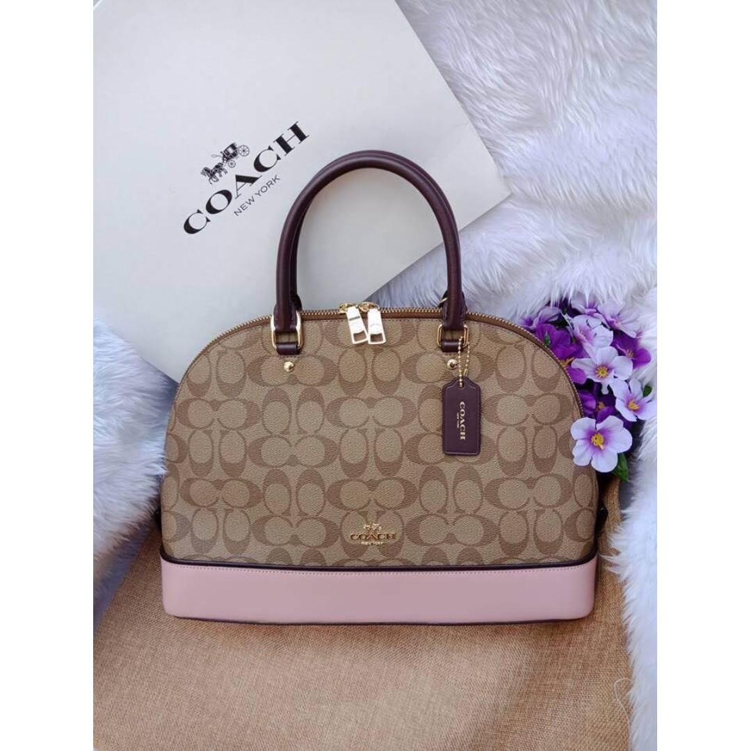 Coach Mini Sierra Satchel in Signature, Women's Fashion, Bags & Wallets,  Cross-body Bags on Carousell