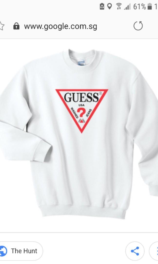 Authentic Guess white sweater unisex 