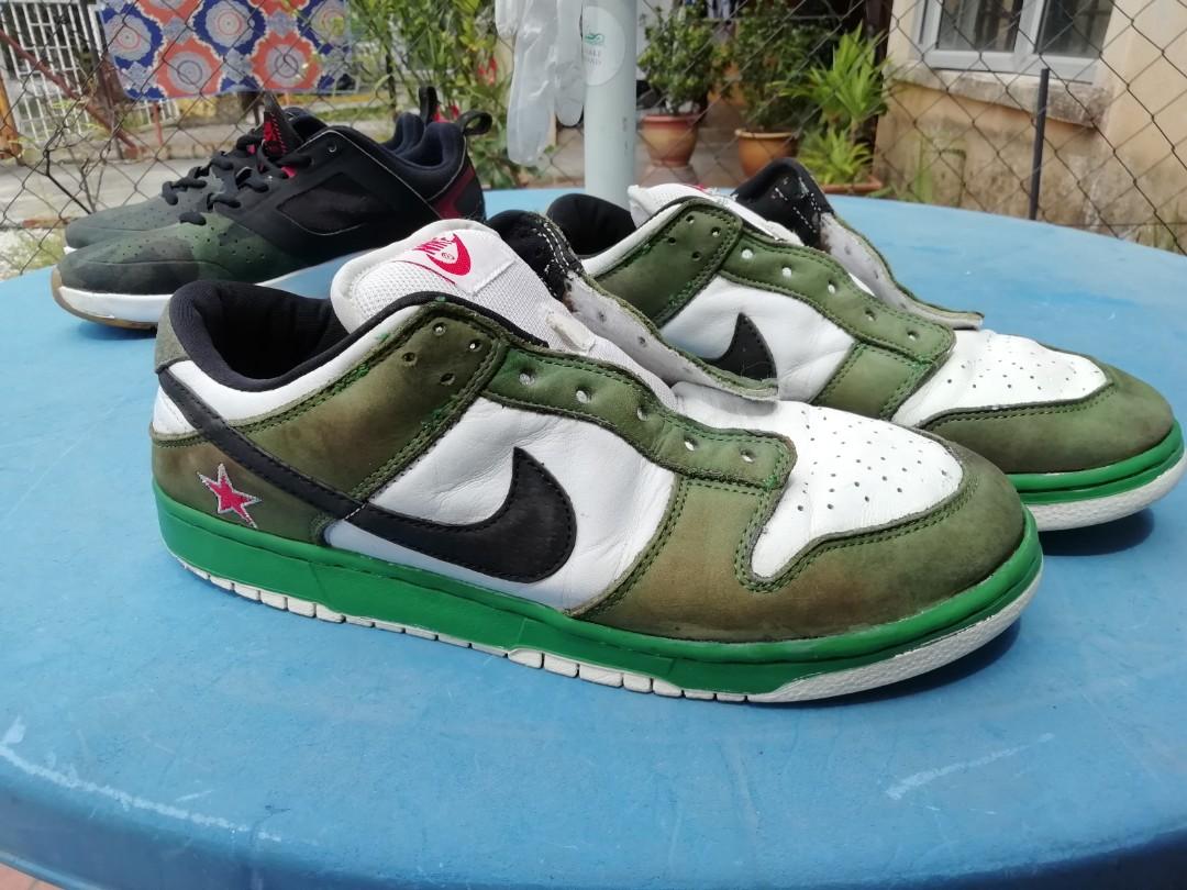 Nike SB dunk low Heineken #MHB75, Men's Fashion, Footwear