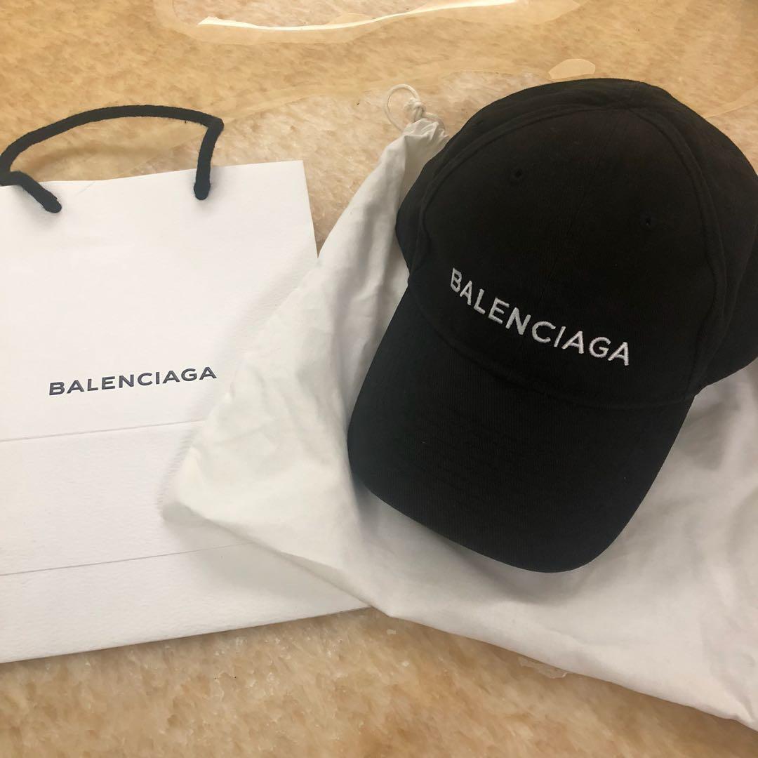 Balenciaga Logo Cap 黑色老帽 9成新 巴黎世家 配件齊全 魔鬼氈款