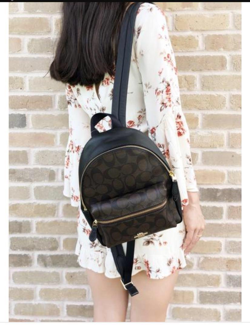 Coach mini charlie signature backpack deals