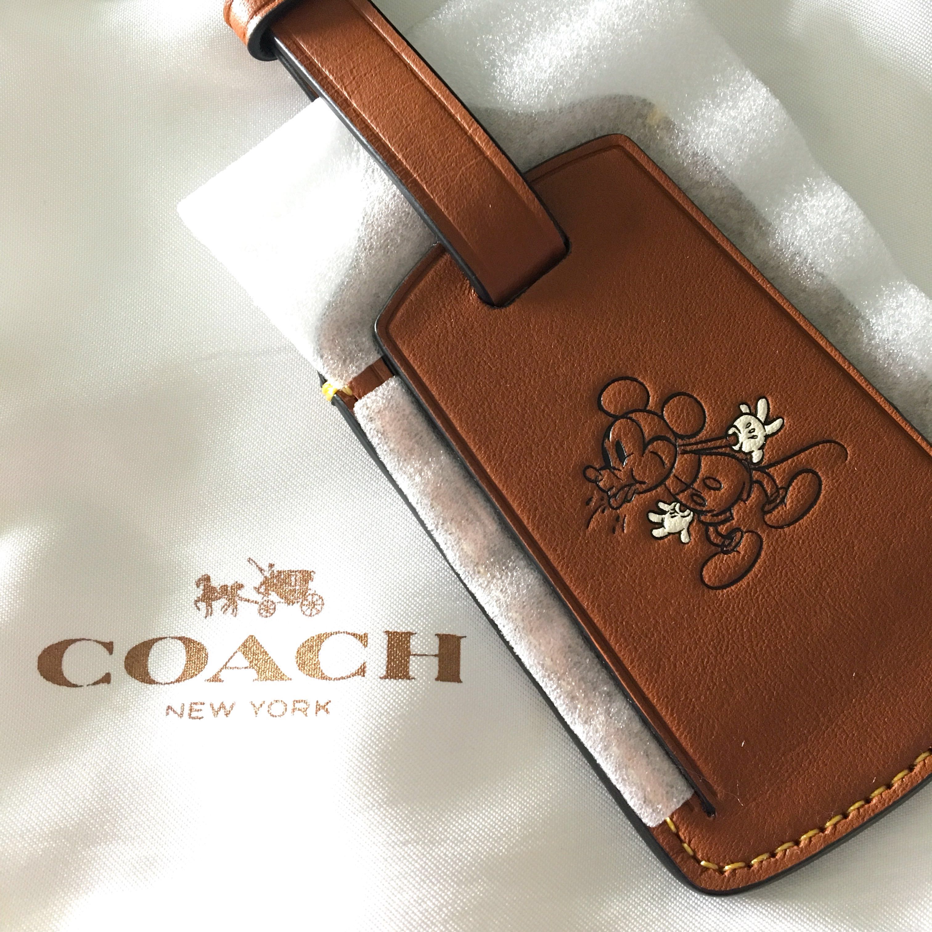 Coach disney luggage 2025 tag