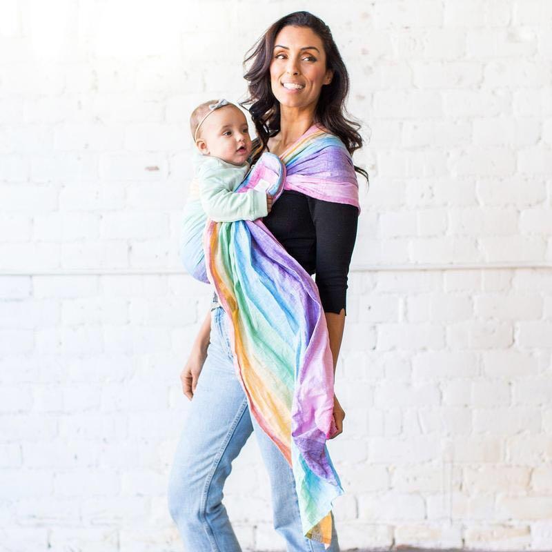 Lillebaby ring sling rainbow top