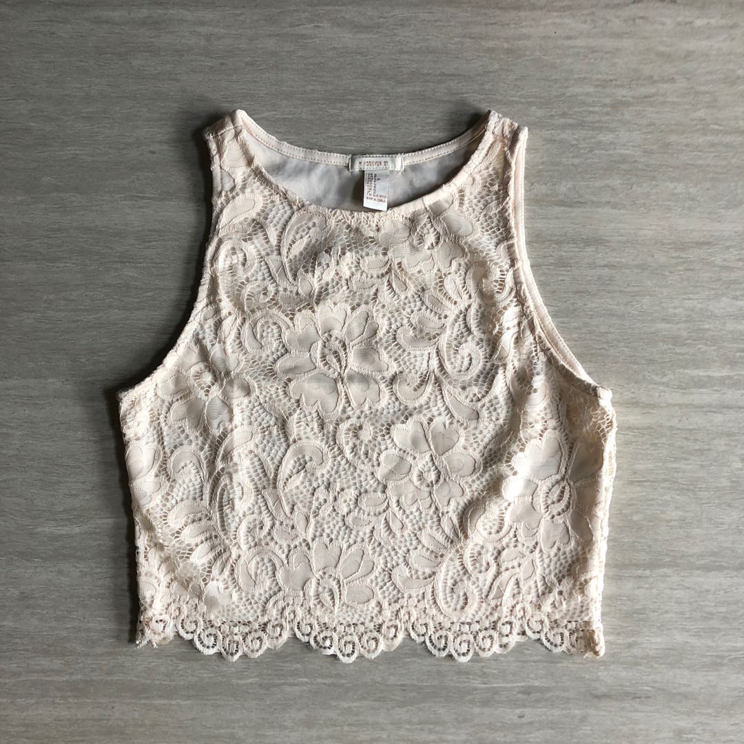 crochet lace crop top