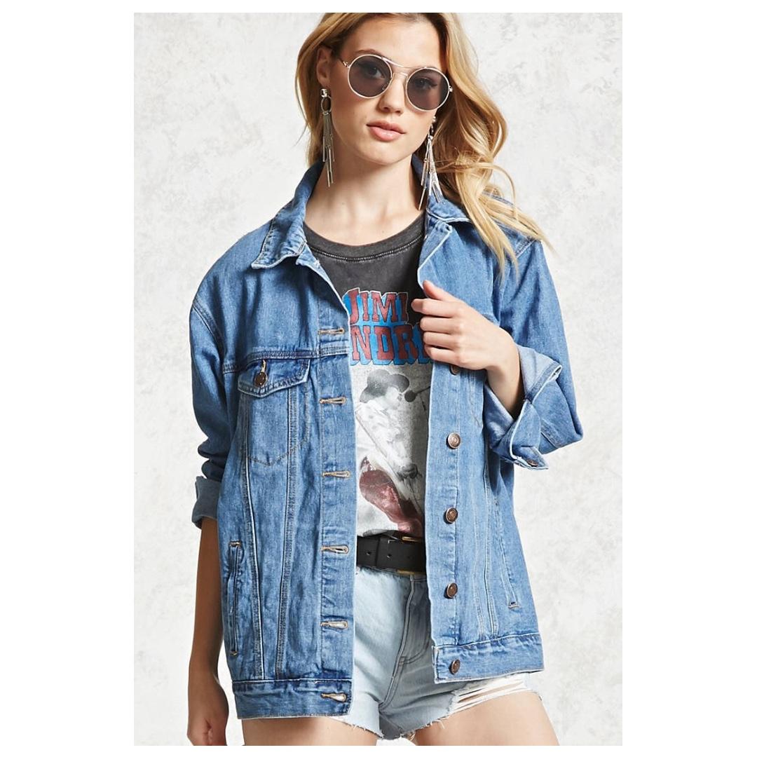 forever 21 oversized denim jacket