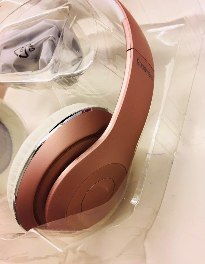 Goodmans Foldable Compact Design Wireless Headphones Rose Gold