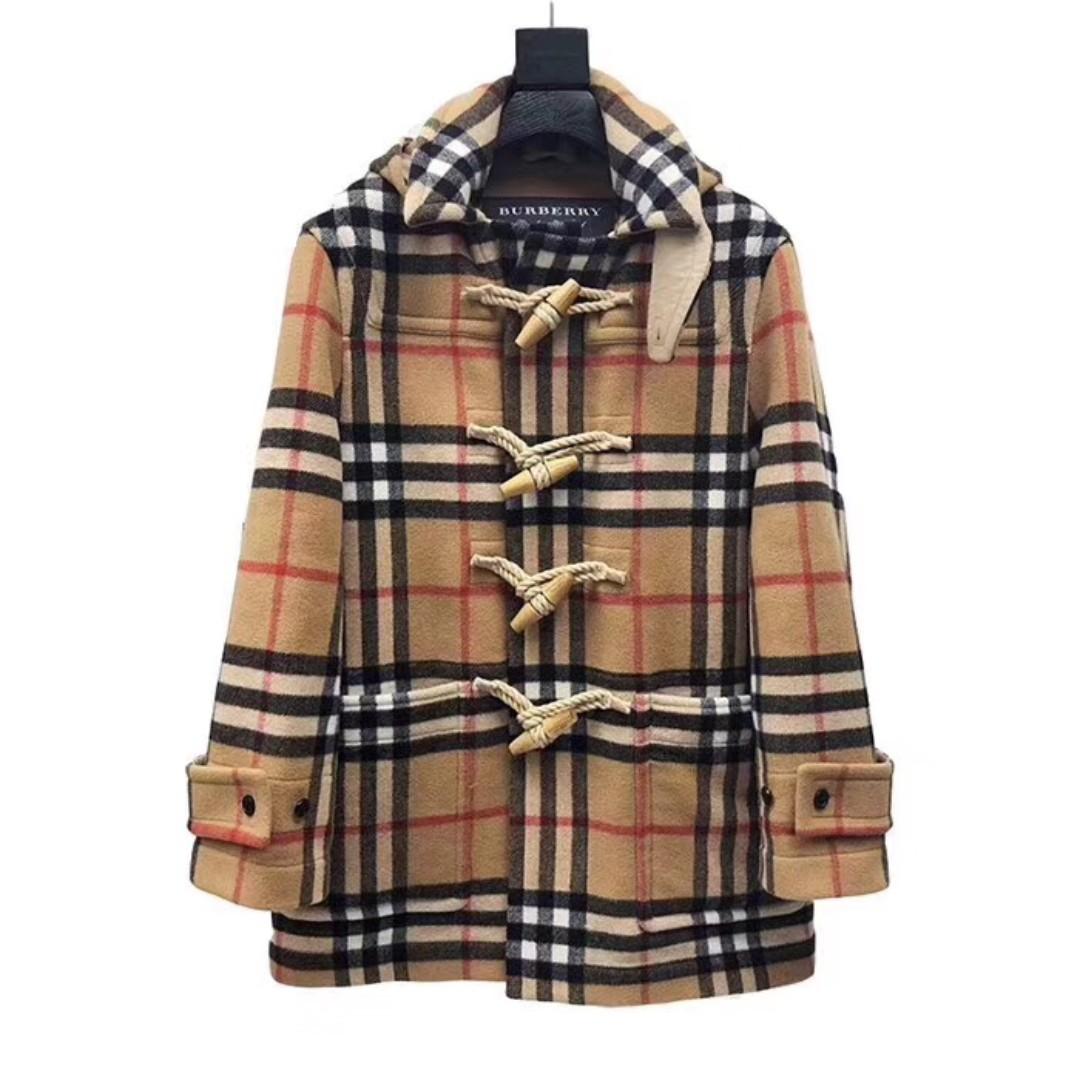 gosha x burberry check oversized duffle coat