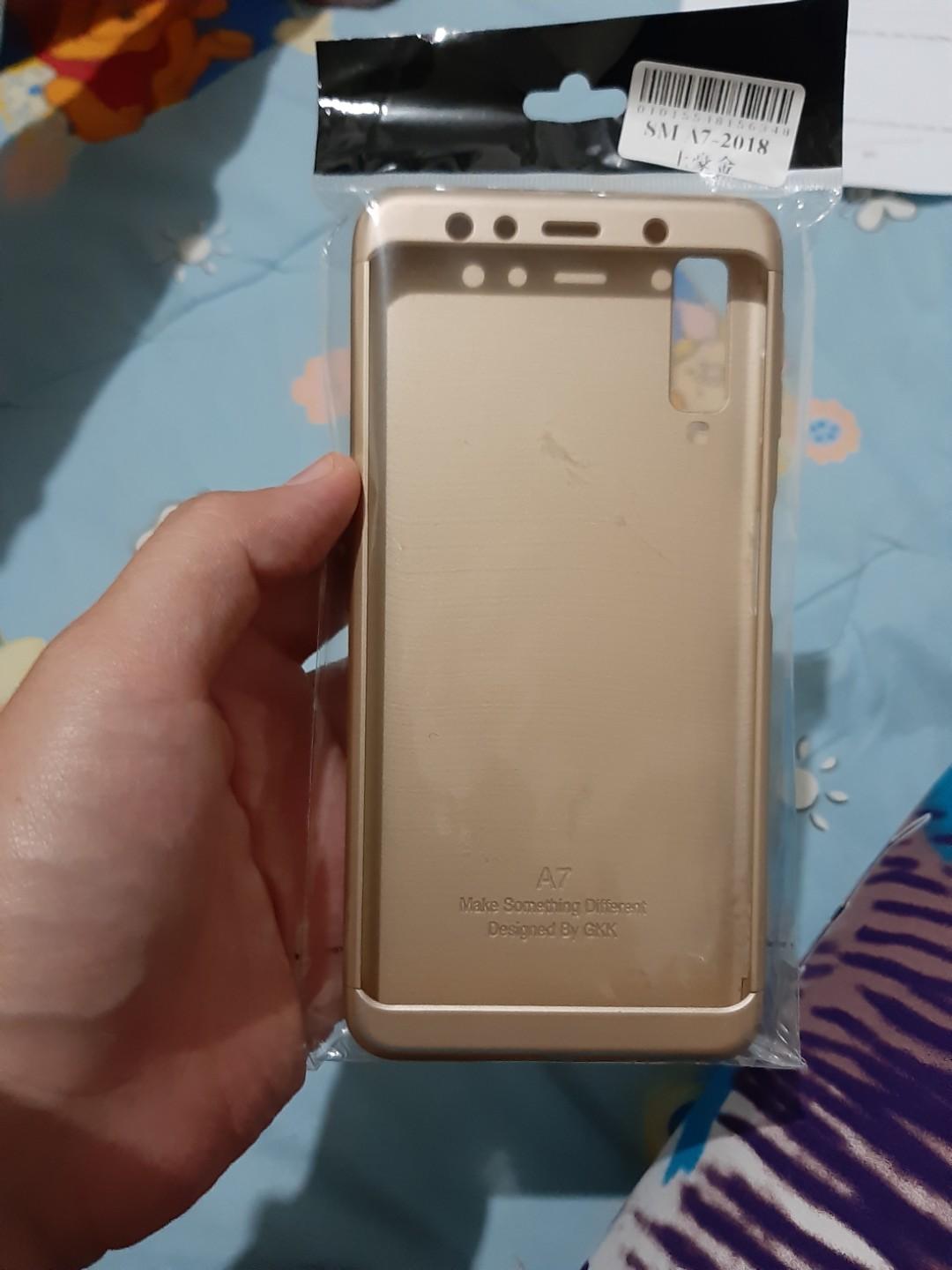 Hard Case Samsung A7 2018 3 Kameraaaa Newwww Warna Gold Telepon