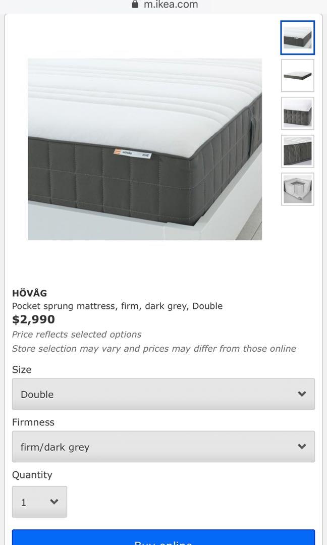 Ikea Bed Mattress, 傢俬＆家居, 傢俬, 床架及床褥 Carousell