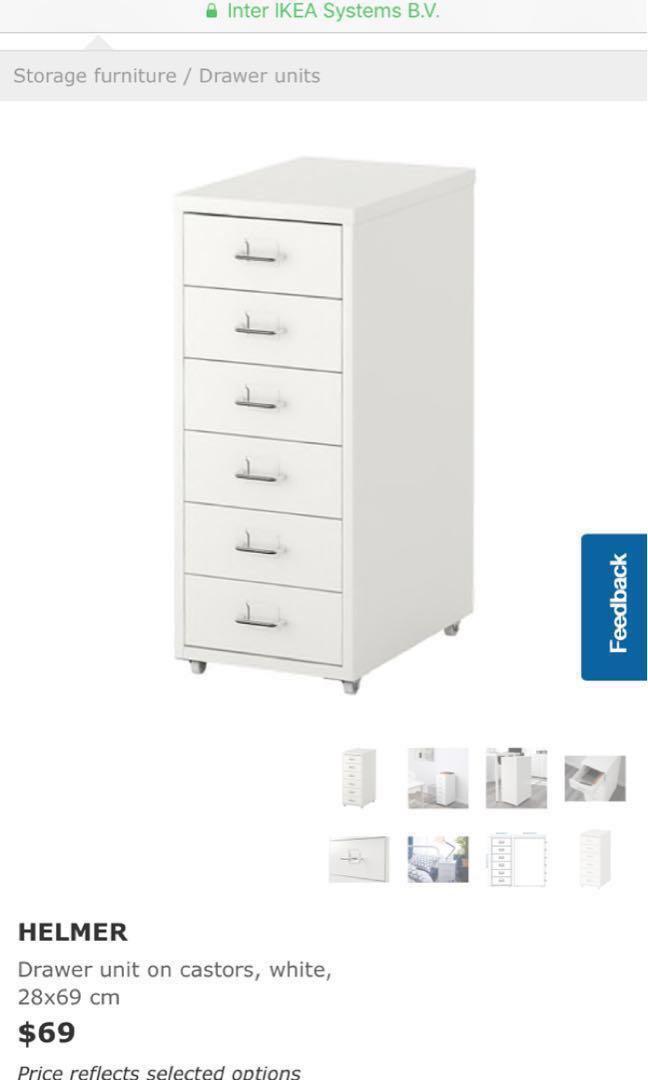 Ikea Helmer Drawer Unit Furniture Shelves Drawers On Carousell