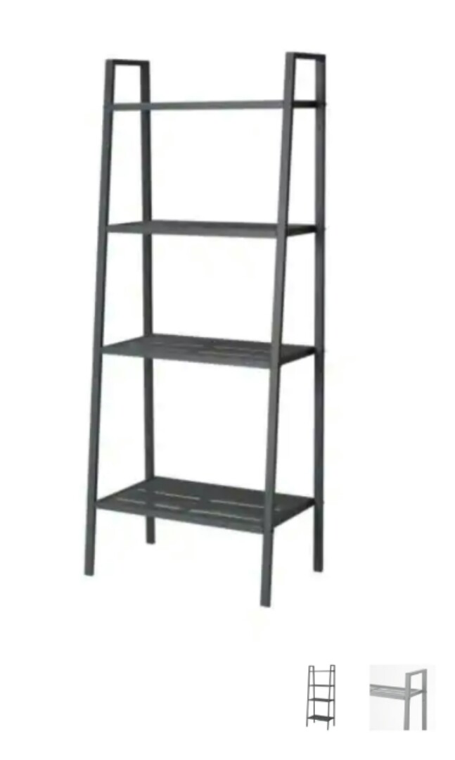 Ikea Metal Shelf Lerberd Dark Grey Furniture Shelves Drawers Photo