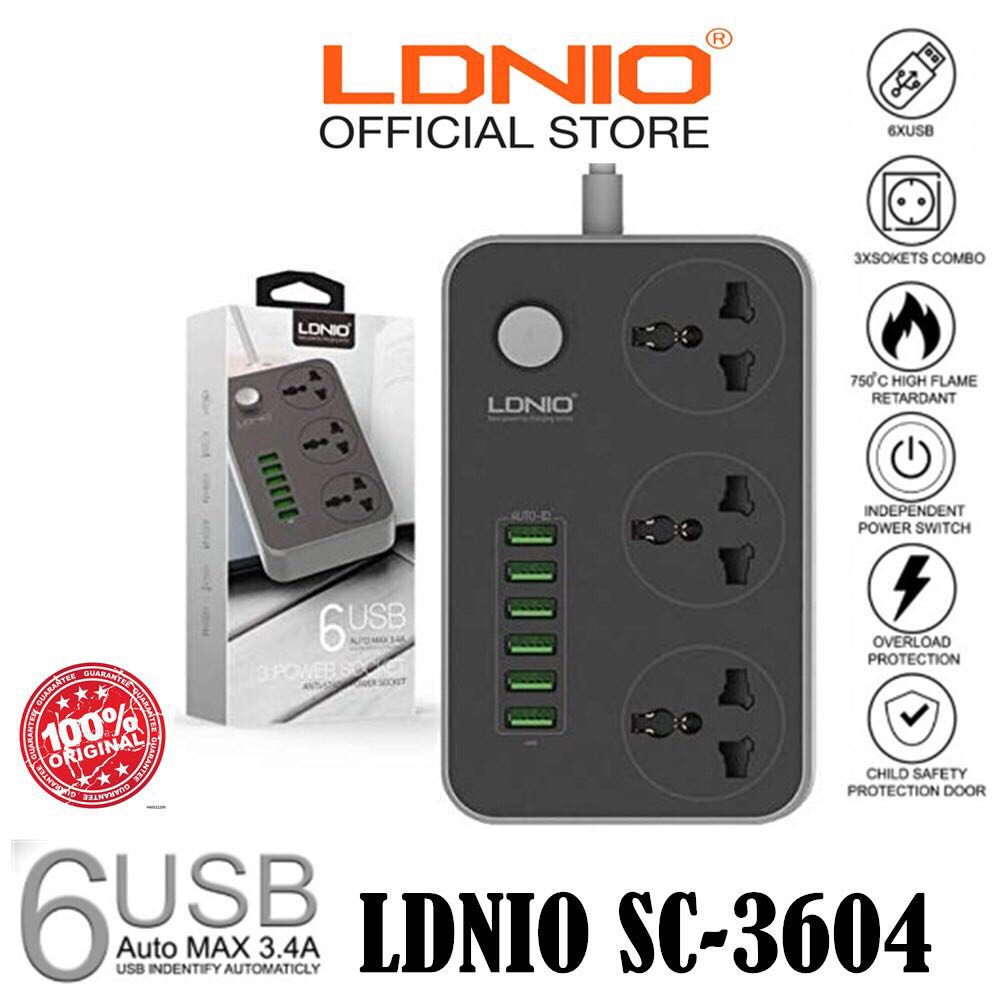 LDNIO SC-3604 Power Strip 3 Universal Sockrt, TV & Home Appliances ...