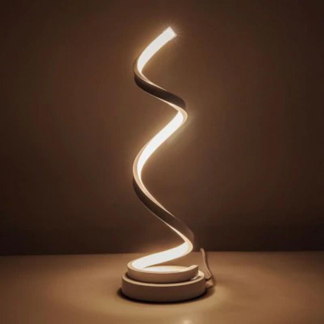led spiral table lamp