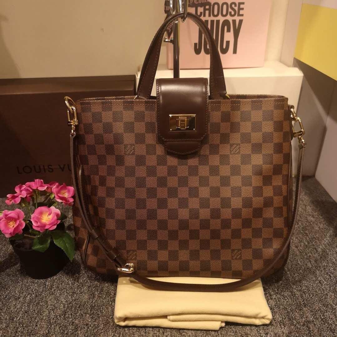 Louis Vuitton Damier Ebene Cabas Rosebery with Strap condition：99%new size：13Lx5.5Wx11H,  Luxury, Bags & Wallets on Carousell
