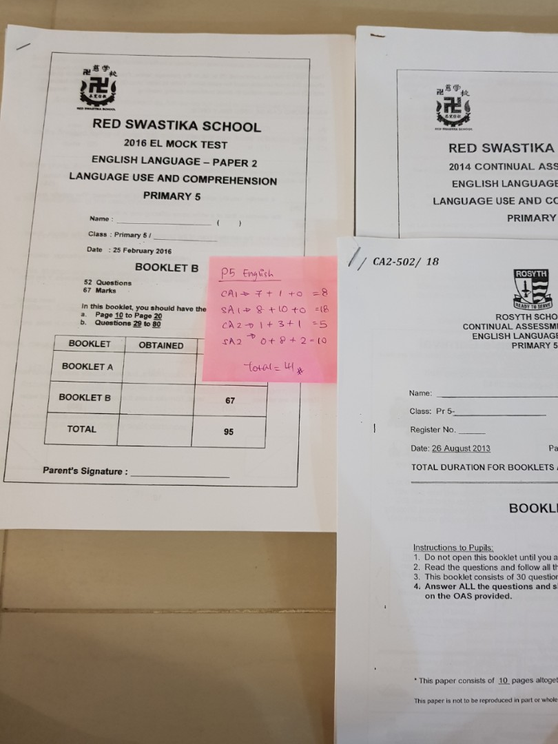 New P5 English Exam Papers Books Stationery Textbooks Primary On Carousell