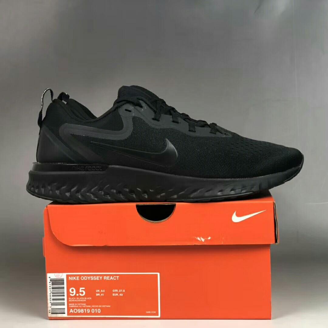 Nike React Odyssey Triple Black Men s Fashion Footwear Sneakers